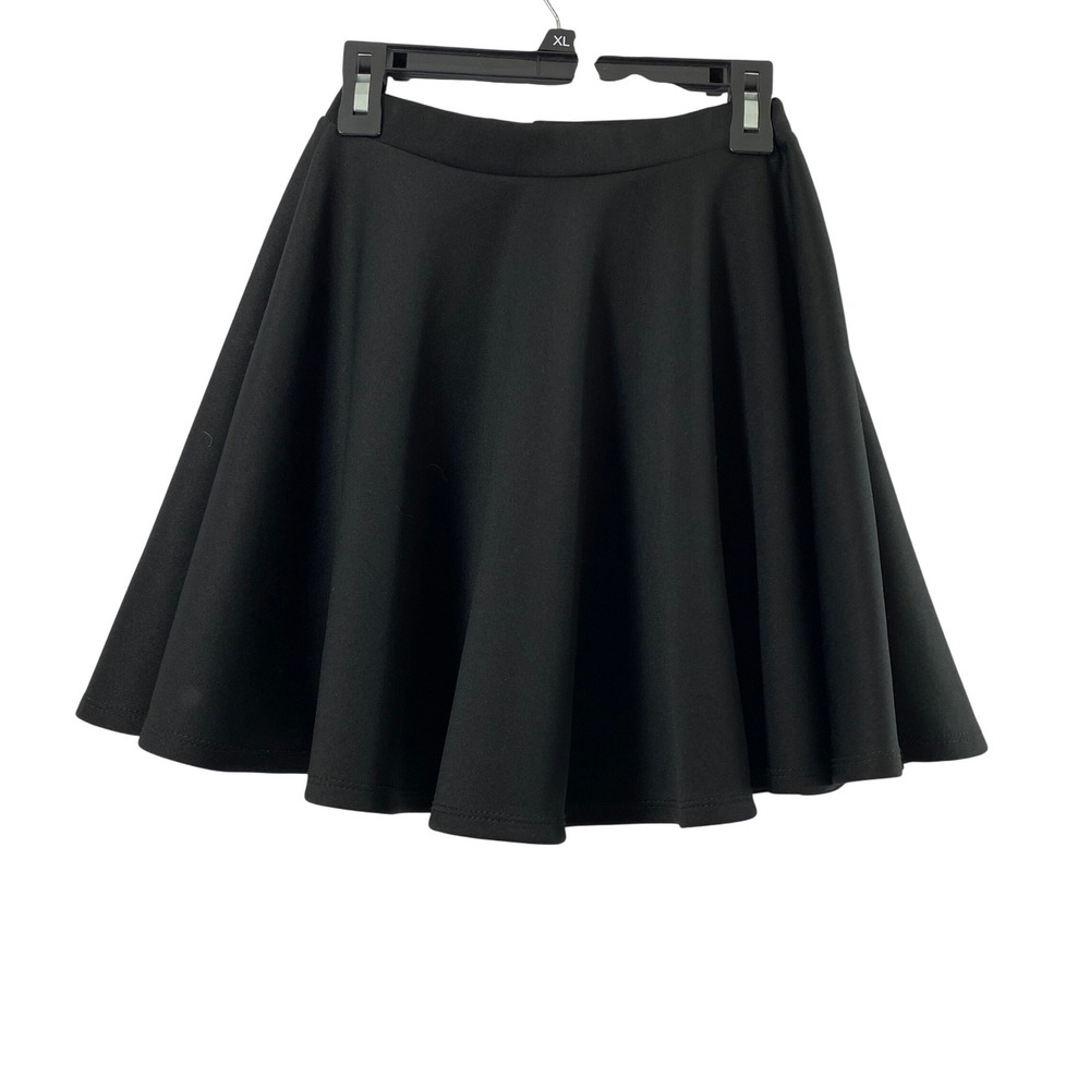 Made By Johnny Skater Skirt Women Small Black Mini Flared Knit School Girl